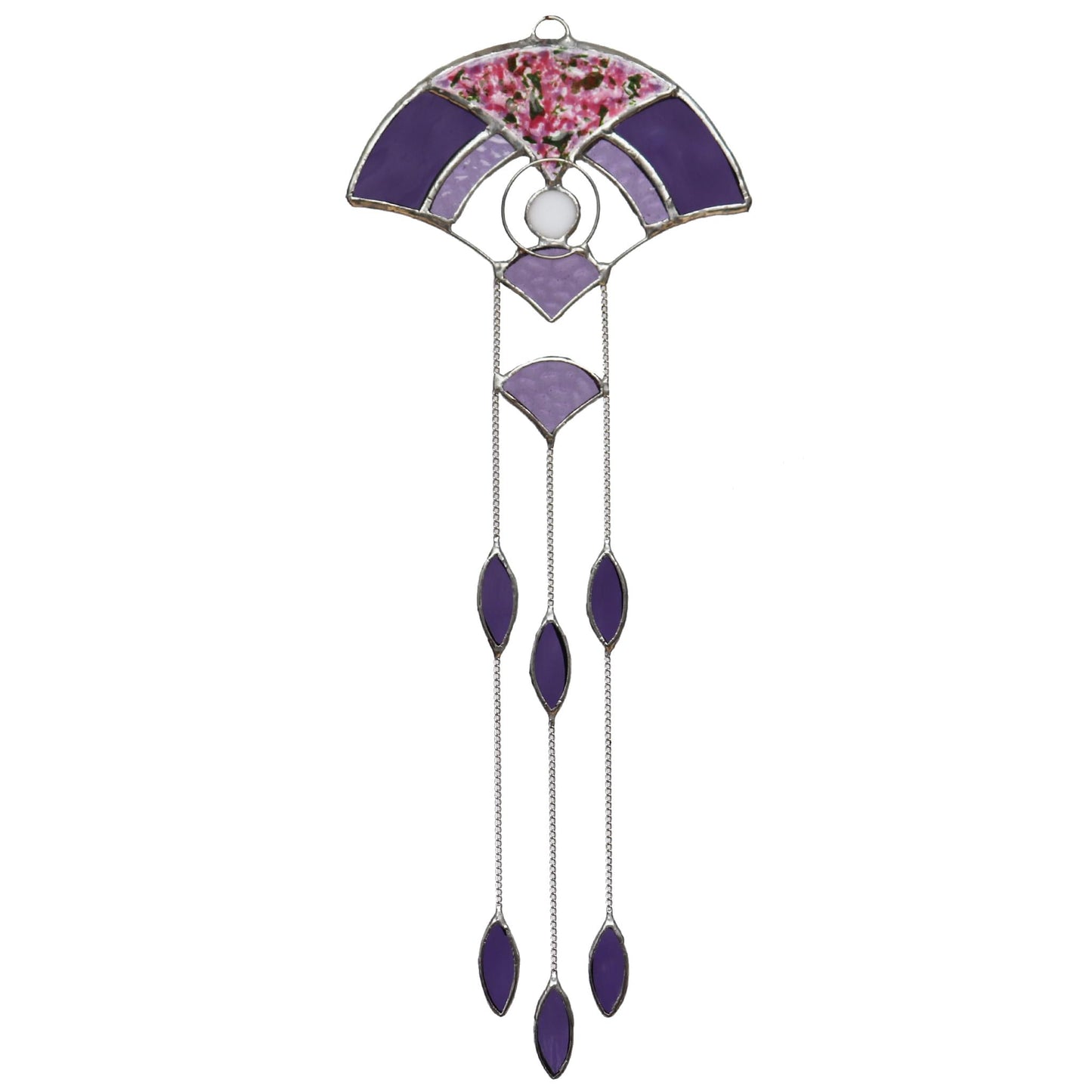 Purple Art Deco Style Stained Glass Sun Catcher Design 3