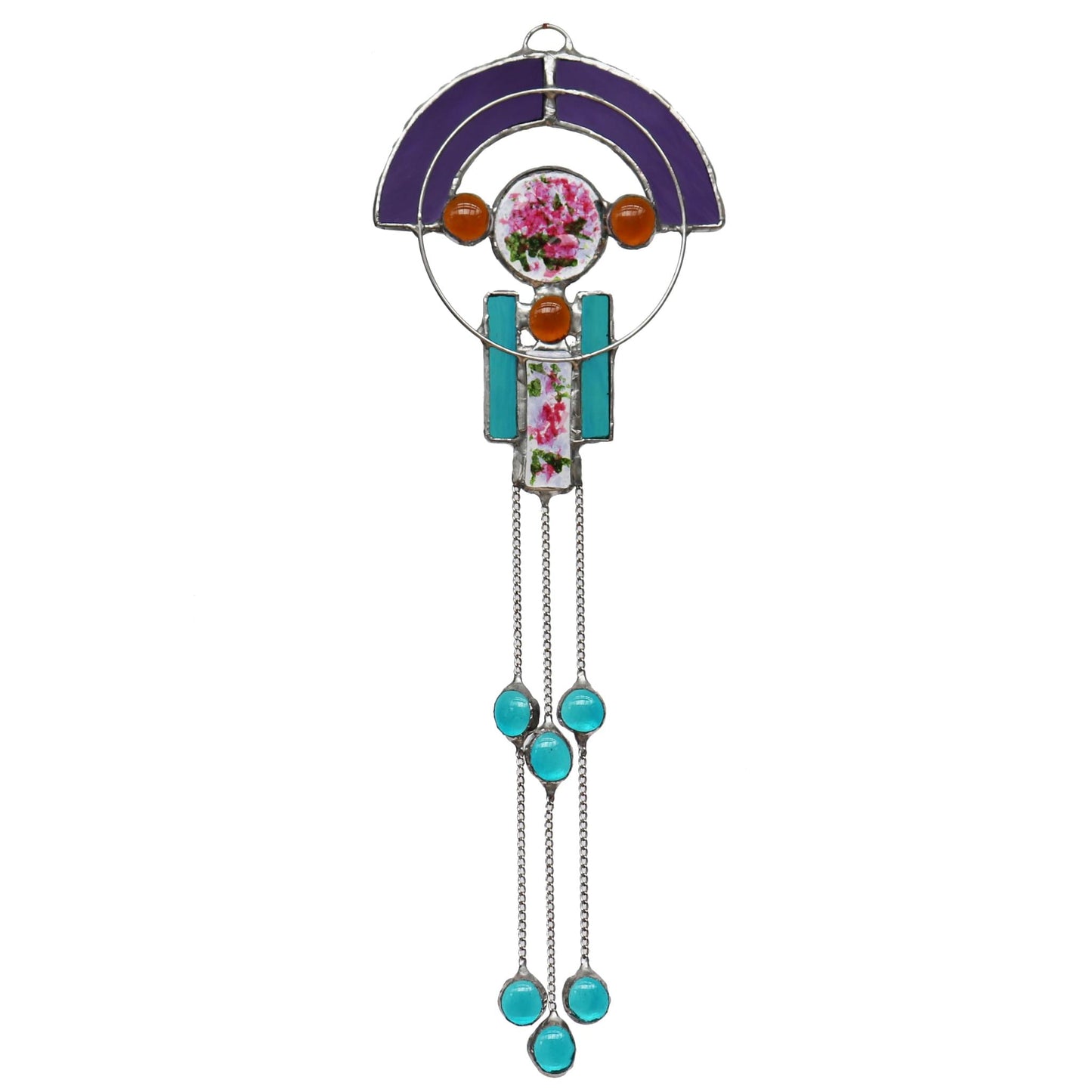 Art Deco Style Stained Glass Suncatcher. Design 6