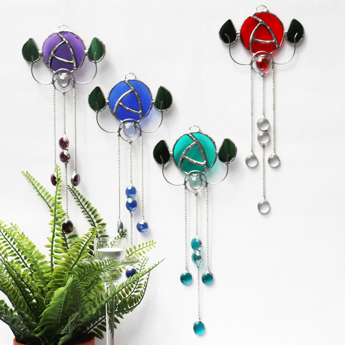 Art Nouveau Design 1 Stained Glass Sun Catcher Collection