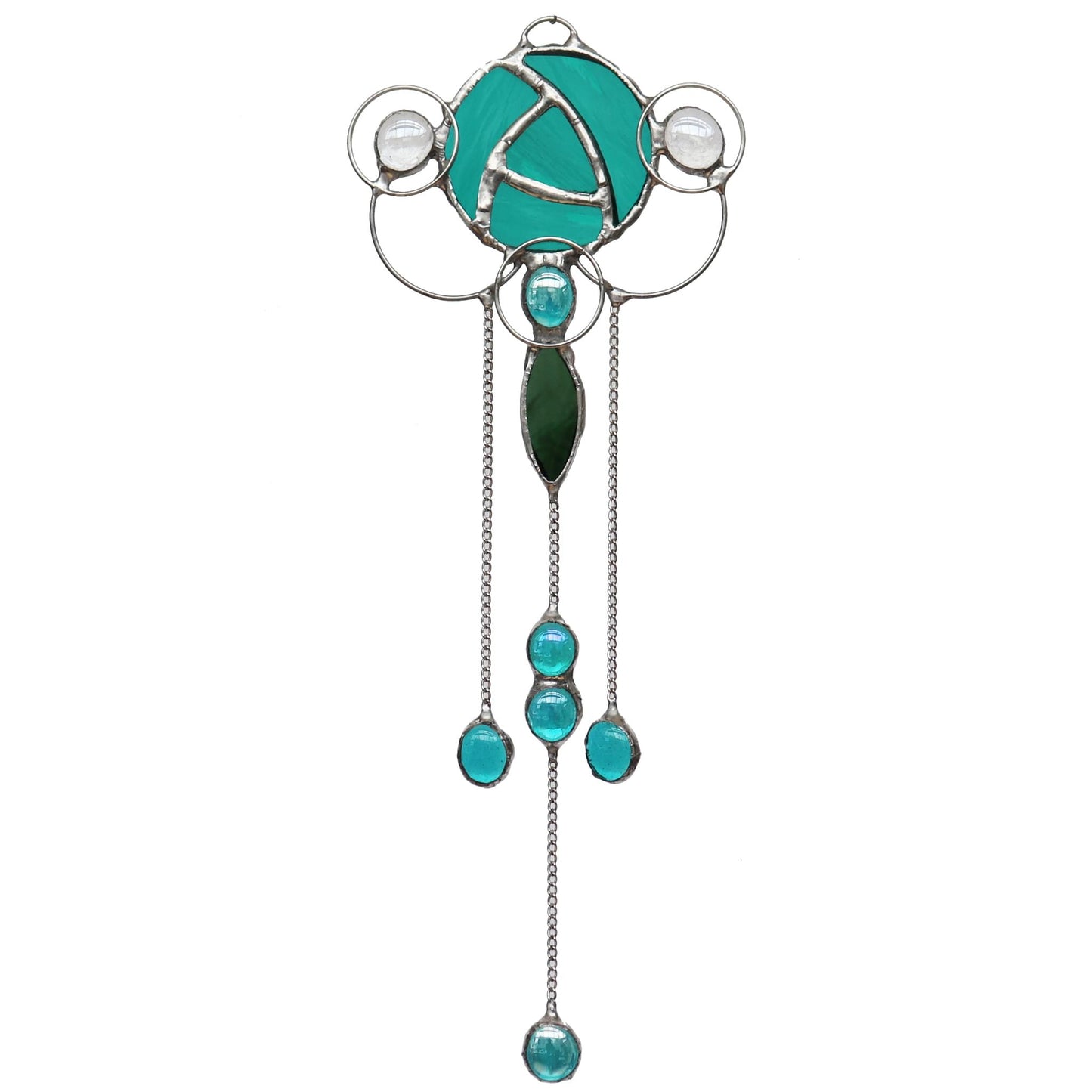 Art Nouveau Design 2 Jade Stained Glass Sun Catcher