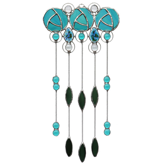 Art Nouveau Design 4 Jade Stained Glass Sun Catcher