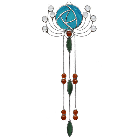 Art Nouveau Design 7 Jade Stained Glass Sun Catcher