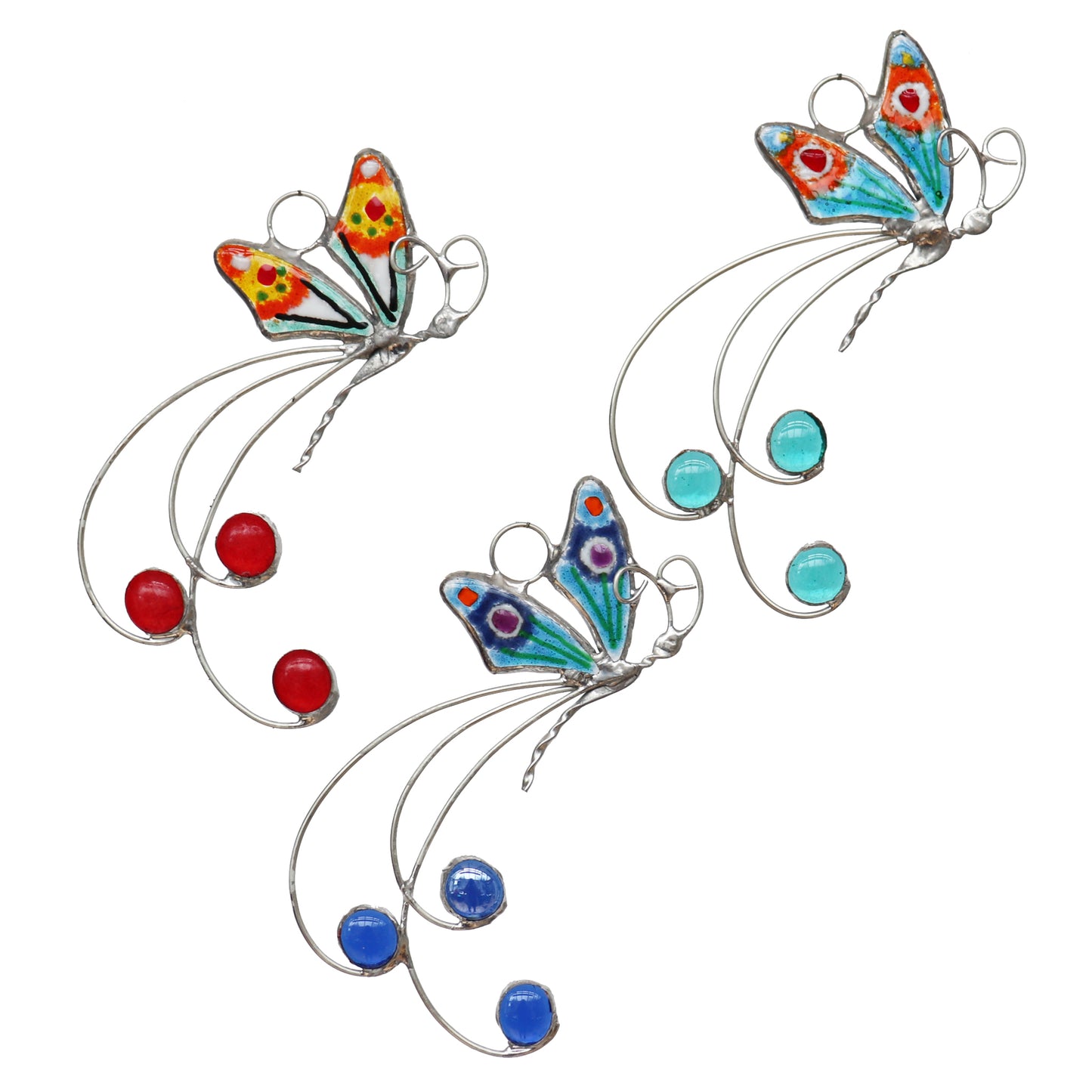 Bohemian Butterfly Glass Sun Catcher