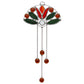 Stained Glass Suncatcher Red Lotus Flower Design 4