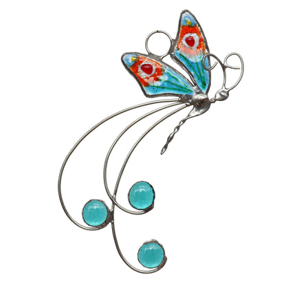 Bohemian Butterfly Glass Sun Catcher