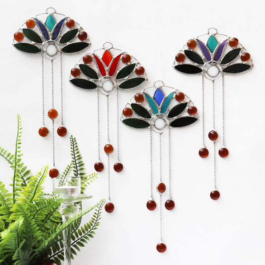 Stained Glass Suncatcher Lotus Flower Design 4 Collection