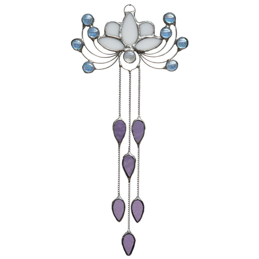 Stained Glass Sun Catcher Waterlily Design